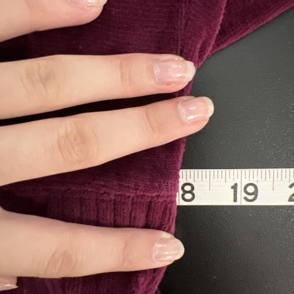 Coldwater Creek Velvet Maxi Dress L Wine Burgundy Moody Boho Glam Edwardian - Picture 13 of 16